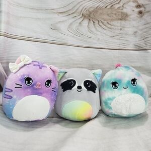 Squishmallows Limited Edition 6 Inch Plush Bundle Cat Raccoon Gecko Lizard